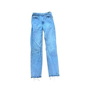 Abercrombie & Fitch The 90s Straight Ultra High Rise Light Wash Jeans 26 2L Long